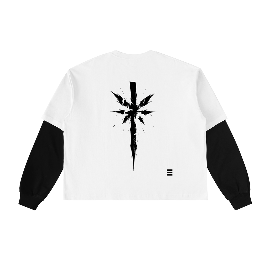 BECAUSE ICON Layered Contrast Sleeve T-Shirt | BECAUSE Official