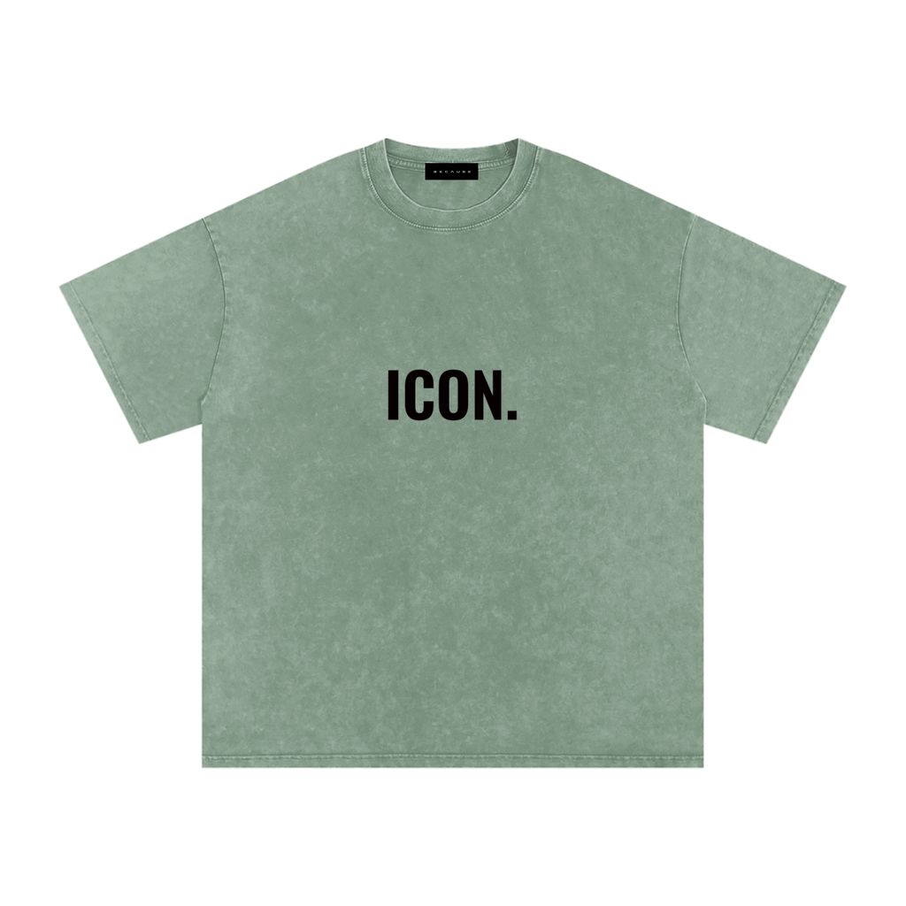 ICON. T-Shirt Snow Washed Oversized  | BECAUSE Official