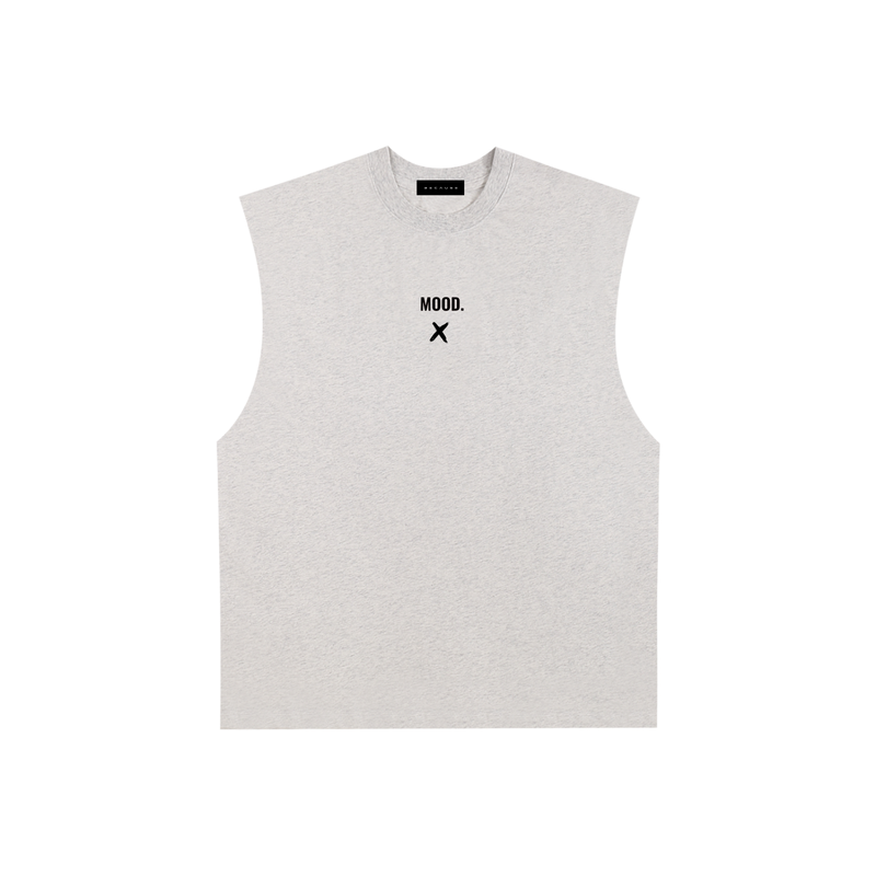 PORQUE MOOD. Camiseta sin mangas de algodón con borde sin rematar | BECAUSE Oficial