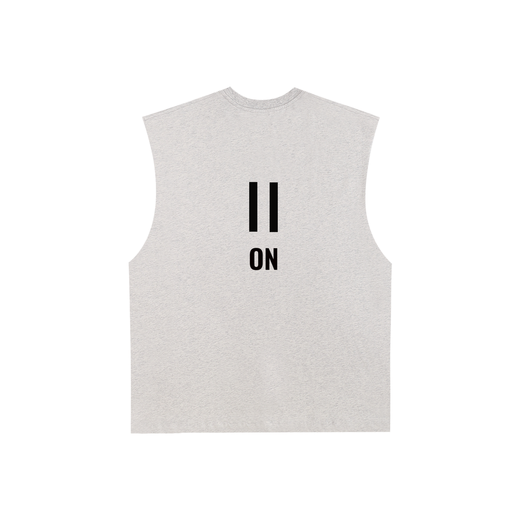 PORQUE MOOD. Camiseta sin mangas de algodón con borde sin rematar | BECAUSE Oficial