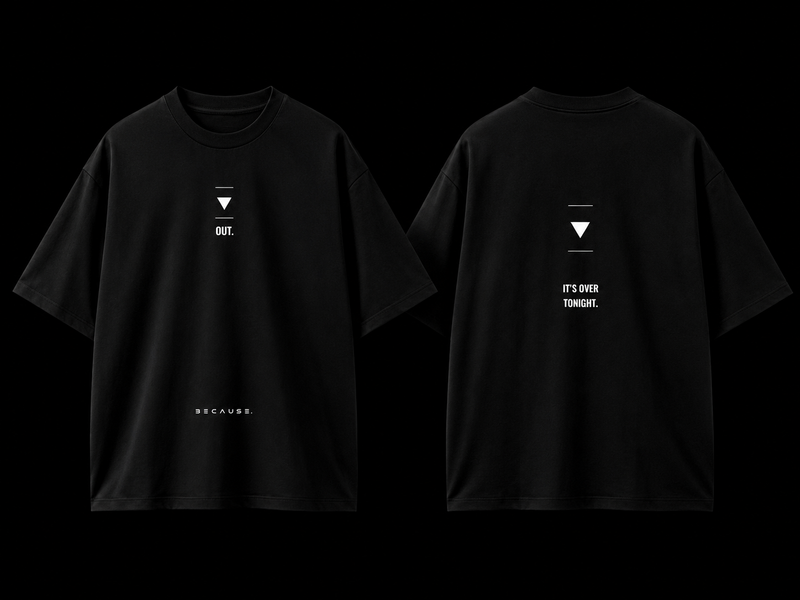 BECAUSE OUT. Camiseta | BECAUSE Oficial