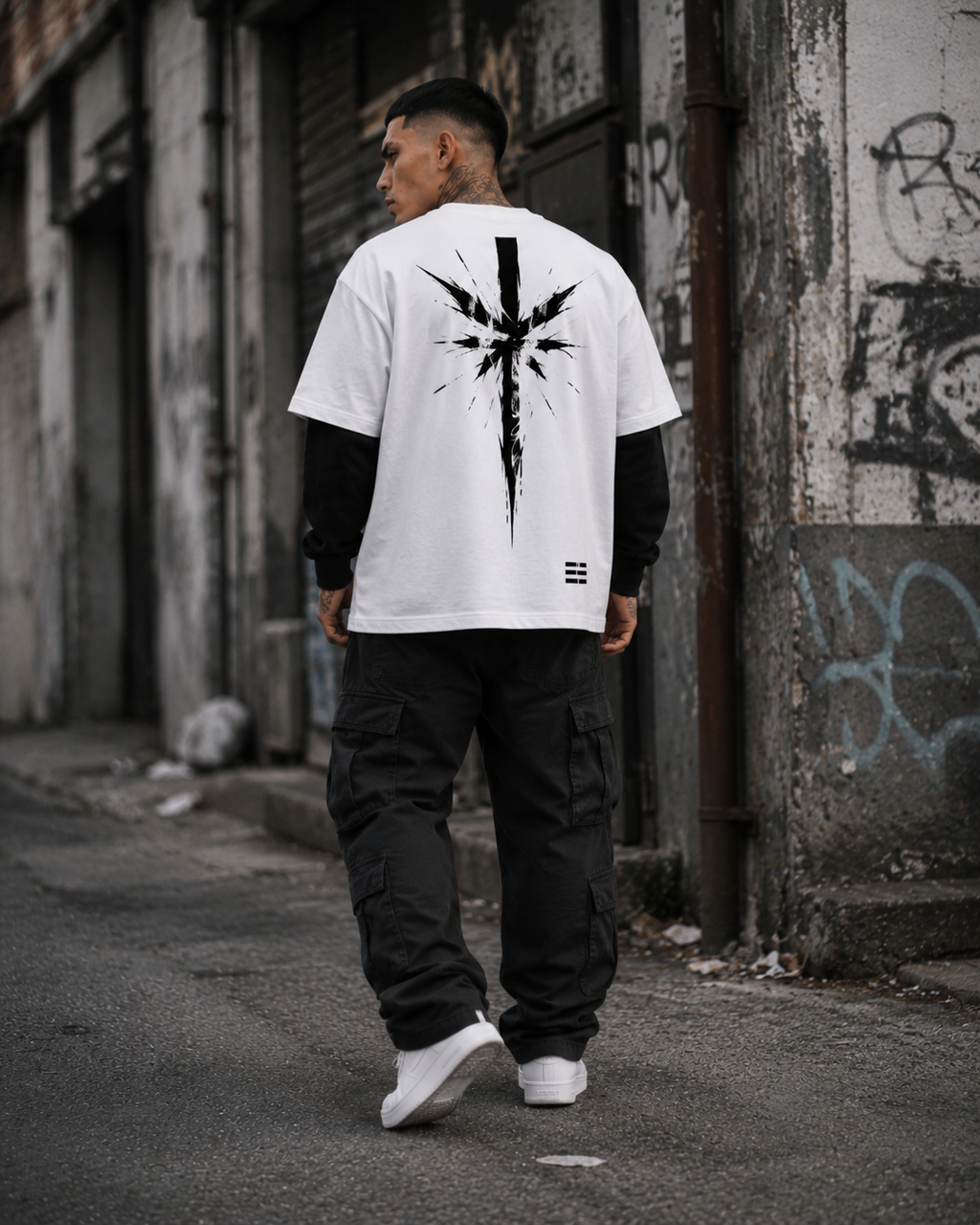 BECAUSE ICON Layered Contrast Sleeve T-Shirt | BECAUSE Official