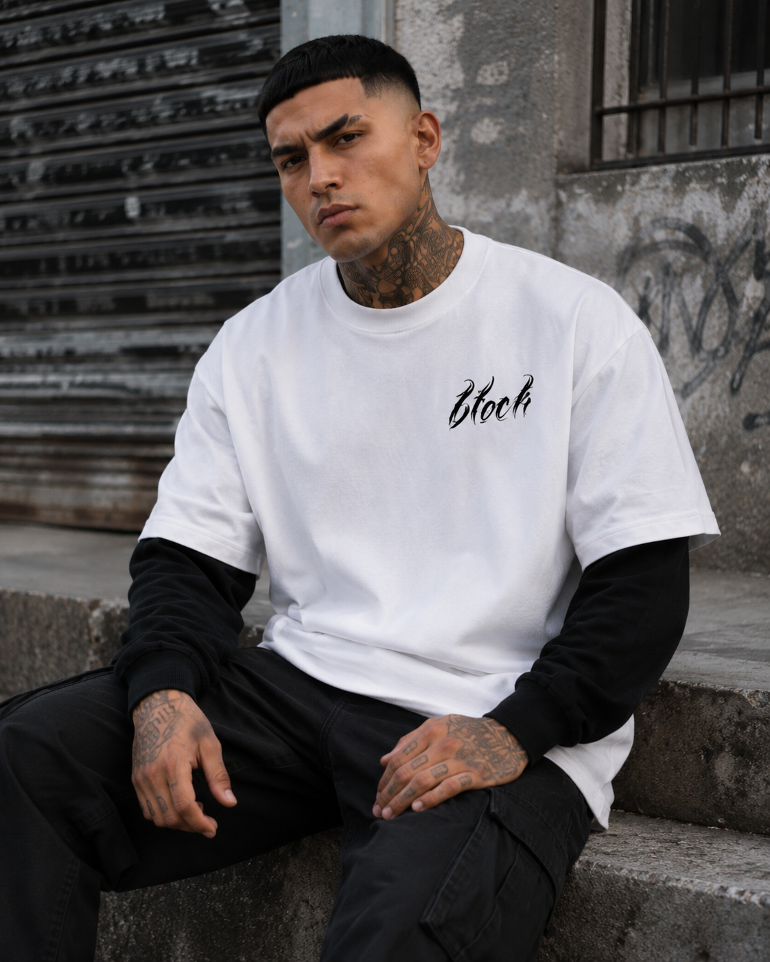 BECAUSE ICON Layered Contrast Sleeve T-Shirt | BECAUSE Official